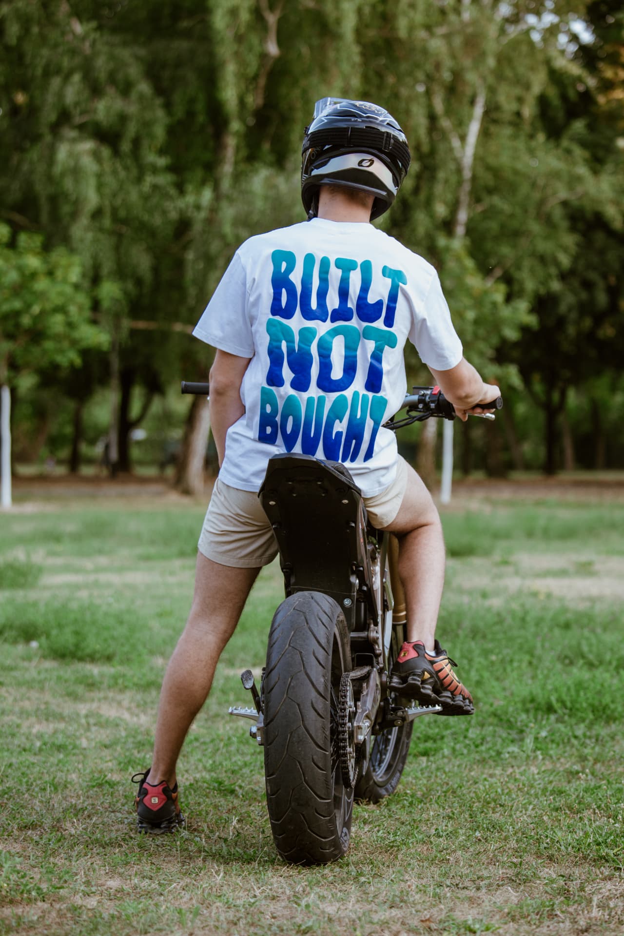 Built Not Bought Tee — Ocean back